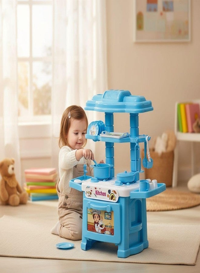 SARASI Kids Kitchen Play Set Toy, Pretend Cooking & Role Play Kitchen for Kids (32 Pcs) - Image 5